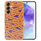 For Samsung Galaxy A55 5G Painted Pattern Precise Hole PC Phone Case(Orange Label) - 1