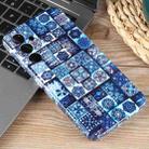 For Samsung Galaxy A55 5G Painted Pattern Precise Hole PC Phone Case(Green Plaid) - 2