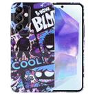 For Samsung Galaxy A55 5G Painted Pattern Precise Hole PC Phone Case(Purple Comics) - 1