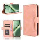 For OnePlus Ace 3 Pro Skin Feel Calf Texture Card Slots Leather Phone Case(Pink) - 1