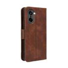 For OnePlus Ace 5 Racing 5G Skin Feel Calf Texture Card Slots Leather Phone Case(Brown) - 3