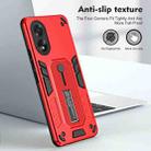 For OPPO A38 4G Variety Brave Armor Finger Loop Holder Phone Case(Red) - 2