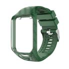 For Tomtom 2 / 3 Radium Carving Texture Watch Band(Army Green) - 1
