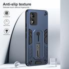 For Motorola Moto E13 Variety Brave Armor Finger Loop Holder Phone Case(Blue) - 2