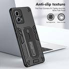 For Motorola Moto G13 Variety Brave Armor Finger Loop Holder Phone Case(Black) - 2