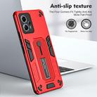 For Motorola Moto G13 Variety Brave Armor Finger Loop Holder Phone Case(Red) - 2