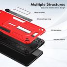 For Motorola Moto G84 Variety Brave Armor Finger Loop Holder Phone Case(Red) - 3