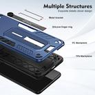 For Motorola Moto G84 Variety Brave Armor Finger Loop Holder Phone Case(Blue) - 3