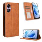 For BLU G53 Magnetic Buckle Retro Texture Leather Phone Case(Brown) - 1