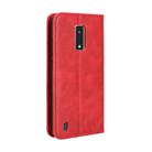 For BLU View 4 / View 2 Magnetic Buckle Retro Texture Leather Phone Case(Red) - 3