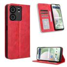 For BLU View 5 Magnetic Buckle Retro Texture Leather Phone Case(Red) - 1