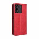 For BLU View 5 Magnetic Buckle Retro Texture Leather Phone Case(Red) - 3