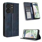 For BLU View 5 Magnetic Buckle Retro Texture Leather Phone Case(Blue) - 1