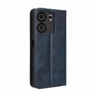 For BLU View 5 Magnetic Buckle Retro Texture Leather Phone Case(Blue) - 3