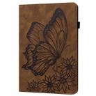 For iPad Pro 13 2024 Big Butterfly Embossed Leather Tablet Case(Brown) - 2