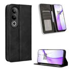 For OnePlus Nord CE4 Magnetic Buckle Retro Texture Leather Phone Case(Black) - 1