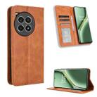 For OnePlus Ace 3 Pro Magnetic Buckle Retro Texture Leather Phone Case(Brown) - 1