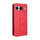 For OnePlus Nord 4 5G Magnetic Buckle Retro Texture Leather Phone Case(Red) - 3