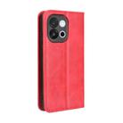 For OnePlus 13T Magnetic Buckle Retro Texture Leather Phone Case(Red) - 3