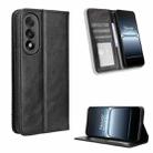 For OnePlus Ace 5 Ultra 5G Magnetic Buckle Retro Texture Leather Phone Case(Black) - 1