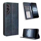 For OnePlus Nord 5 / Ace 5 Ultra 5G Magnetic Buckle Retro Texture Leather Phone Case(Blue) - 1