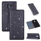 For Samsung Galaxy J6 (2018) Ultrathin Glitter Magnetic Horizontal Flip Leather Case with Holder & Card Slots(Gray) - 1