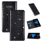 For Samsung Galaxy Note 9 Ultrathin Glitter Magnetic Horizontal Flip Leather Case with Holder & Card Slots(Black) - 1