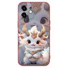 For iPhone 11 New Year Red Silicone Shockproof Phone Case(White Dragon) - 1