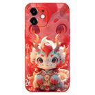 For iPhone 12 mini New Year Red Silicone Shockproof Phone Case(Cute Little Dragon) - 1