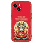 For iPhone 13 New Year Red Silicone Shockproof Phone Case(Year OF The Dragon) - 1