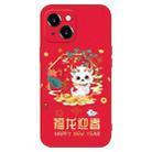 For iPhone 13 mini New Year Red Silicone Shockproof Phone Case(Welcomes Spring Festival) - 1