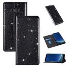 For Samsung Galaxy S8 Ultrathin Glitter Magnetic Horizontal Flip Leather Case with Holder & Card Slots(Black) - 1