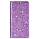 For Samsung Galaxy S8 Ultrathin Glitter Magnetic Horizontal Flip Leather Case with Holder & Card Slots(Purple) - 2