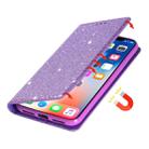 For Samsung Galaxy S8 Ultrathin Glitter Magnetic Horizontal Flip Leather Case with Holder & Card Slots(Purple) - 5