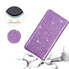 For Samsung Galaxy A21 Ultrathin Glitter Magnetic Horizontal Flip Leather Case with Holder & Card Slots(Purple) - 7