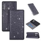 For Samsung Galaxy A40S Ultrathin Glitter Magnetic Horizontal Flip Leather Case with Holder & Card Slots(Gray) - 1