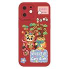 For iPhone 12 mini Cartoon Year of the Dragon Chinese Style Silicone Phone Case(Good Luck) - 1