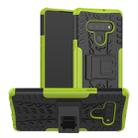 For LG Stylo 6 Tire Texture Shockproof TPU + PC Protective Case with Holder(Green) - 1