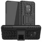 For Xiaomi Redmi 10X 5G Tire Texture Shockproof TPU + PC Protective Case with Holder(Black) - 1