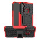 For OPPO Realme / Realme C3 Tire Texture Shockproof TPU + PC Protective Case with Holder(Red) - 1