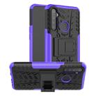 For OPPO Realme / Realme C3 Tire Texture Shockproof TPU + PC Protective Case with Holder(Purple) - 1