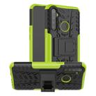 For OPPO Realme / Realme C3 Tire Texture Shockproof TPU + PC Protective Case with Holder(Green) - 1