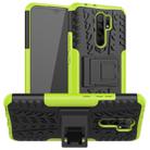 For Xiaomi Redmi 9 Tire Texture Shockproof TPU + PC Protective Case with Holder(Green) - 1