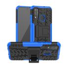 For Huawei P Smart (2020) Tire Texture Shockproof TPU + PC Protective Case with Holder(Blue) - 1