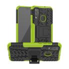 For Huawei P Smart (2020) Tire Texture Shockproof TPU + PC Protective Case with Holder(Green) - 1