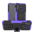 For Huawei Honor 9X Lite Tire / Honor 8X Texture Shockproof TPU + PC Protective Case with Holder(Purple) - 1