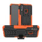 For Huawei Honor 9X Lite / Honor 8X Tire Texture Shockproof TPU + PC Protective Case with Holder(Orange) - 1