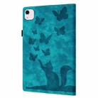 For iPad Air 11 2024 / Pro 11 2021 / 2020 Butterfly Cat Embossing Leather Tablet Case(Sky Blue) - 3