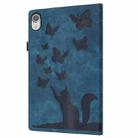 For iPad mini 2024 / 2021 Butterfly Cat Embossing Leather Tablet Case(Dark Blue) - 3