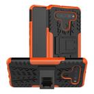 For LG K41S / K51S Tire Texture Shockproof TPU + PC Protective Case with Holder(Orange) - 1